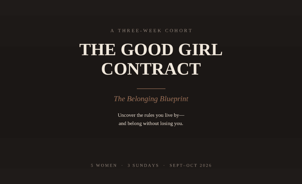 The Good Girl Contract